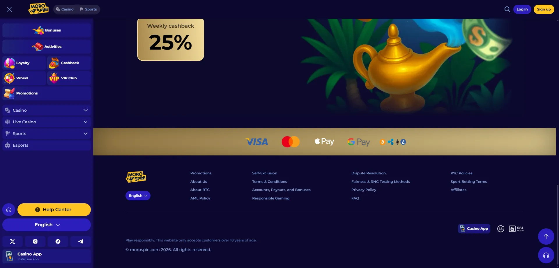 Metodi di pagamento sicuri su Morospin Casino &mdash; deposito e prelievo veloci