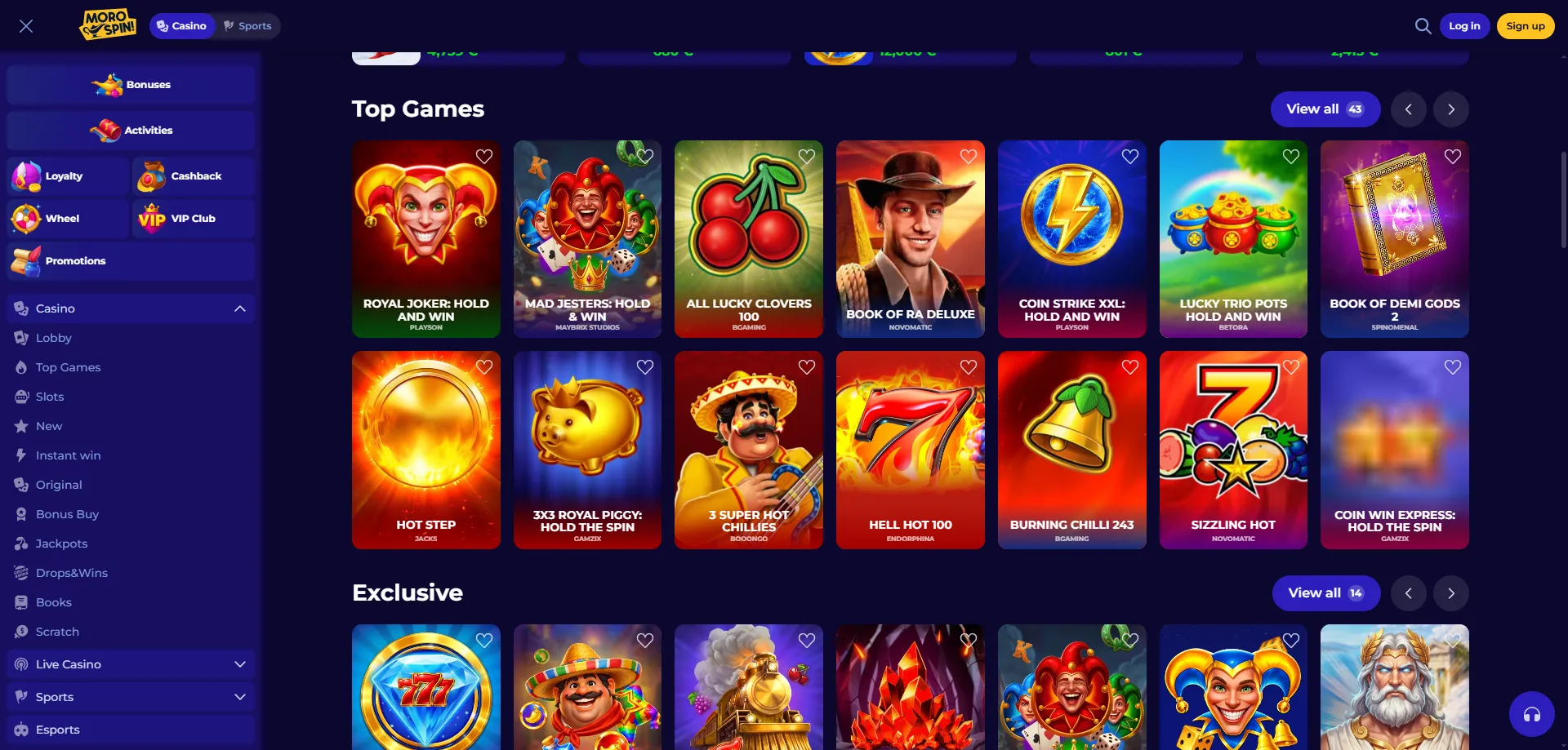 Fornitori di software top su Morospin Casino &mdash; slot e giochi live